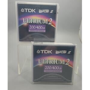 TDK D2405-LTO2 Ultrium 2 200/400GB Data Cartridge Tape NEW! 2 Packs
